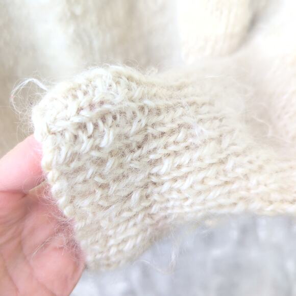 The Wool Factory Hand Knit Pure Wool Crewneck Sweater Adult Size Large - Picture 4 of 9